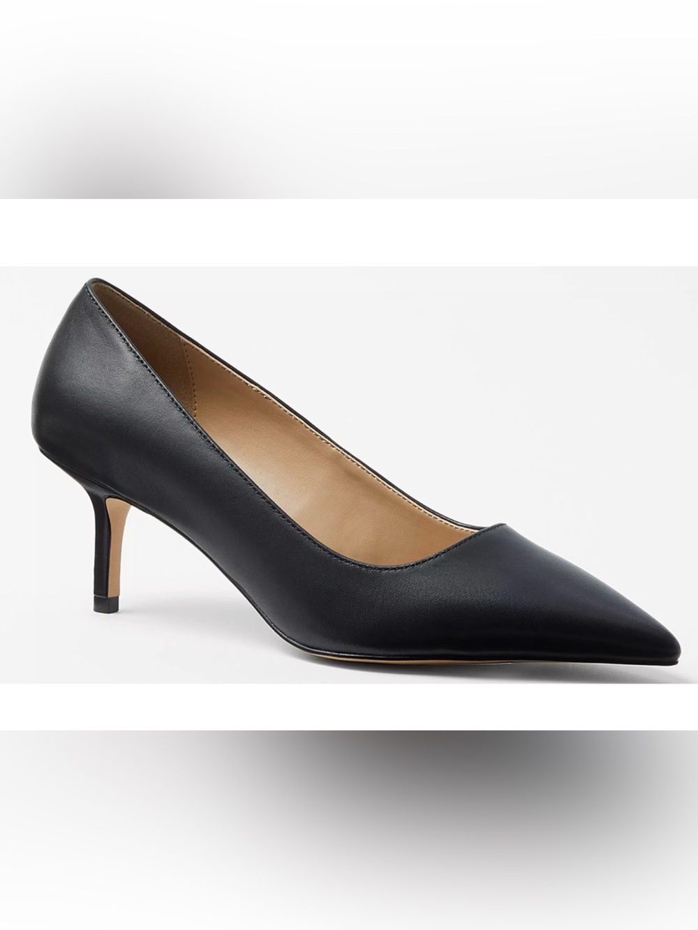 NEW ANN TAYLOR BLACK DAPHNE ERYN LEATHER PUMPS HEELS SHOES SZ 8
